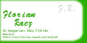 florian racz business card